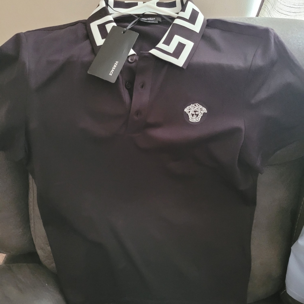 Versace greca collar polo shirt
